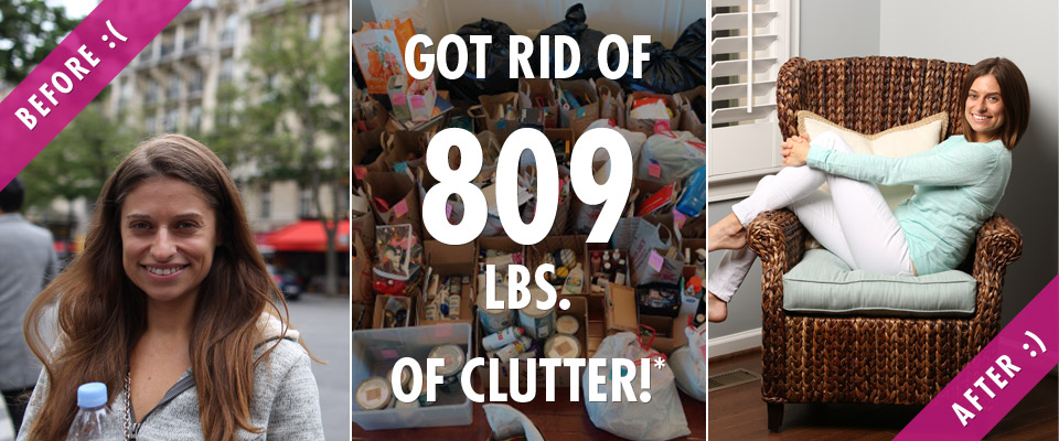 Got rid of 809 lbs. of clutter!
