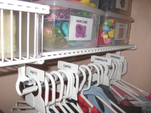 Closet rod dividers