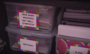 Greeting Card Organization- If you've got a lot of holiday & greeting cards, keep them organized in shoeboxes
