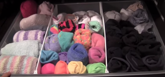 Dresser Organizing Tip: How to Organize Socks