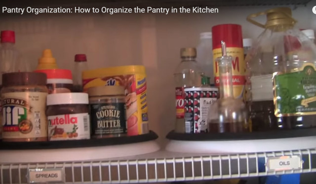 Pantry Organization Tip: Use Lazy Susans to Keep Oil, Vinegar, & Condiments Organized and Accessable