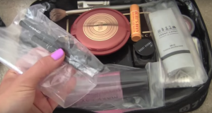 Makeup Packing Tip: Keep liquids & other items that may leak in plastic sandwich bags