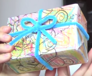 What to do With Kids Artwork, Tip 1 of 4: Use it to wrap a gift! #Alejandra.tv