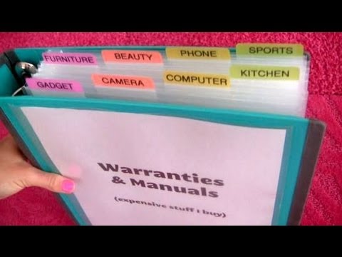 How to Organize Warranties, Manuals & Receipts