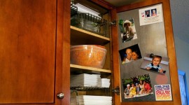 Keep your Fridge Clutter Free: Hang Sheet Metal in your Kitchen Cabinets