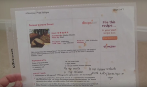 Keep Recipes Clean & Organized in Sheet Protectors