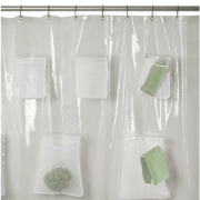 Bathroom Organization Tip: Shower Curtain Storage