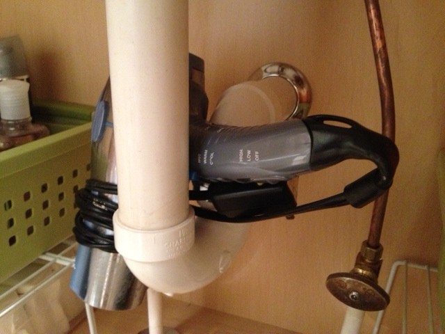 How To Hang Your Blow Dryer In The Bathroom