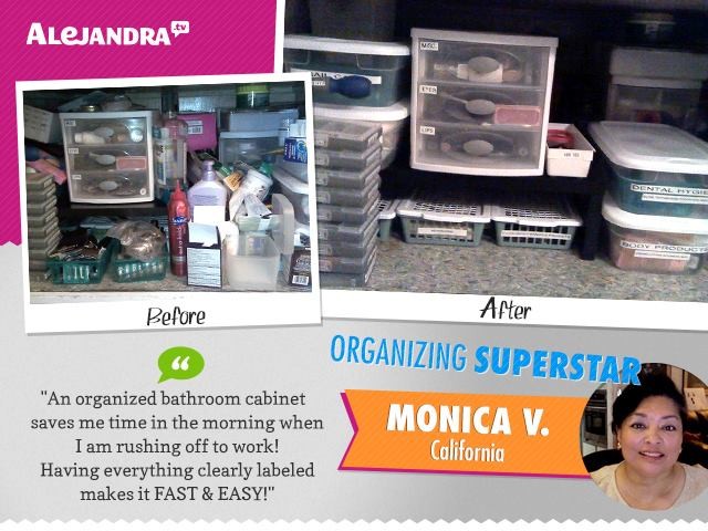 If Your Bathroom Cabinet Needs an Organizing Makeover, Let Monica (Power Productivity Program Superstar) Inspire YOU!