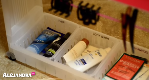 How to Organize Makeup: Keep Travel Toiletries Organized in Baskets