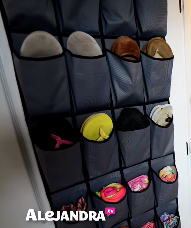 Closet Organization Idea: Use Door Pockets to Organize Frequently Accessed Shoes