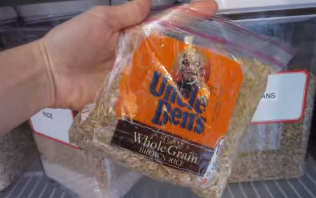 Pantry Organizing Tip: Store Multiple Bags of Rice in One Air Tight Container