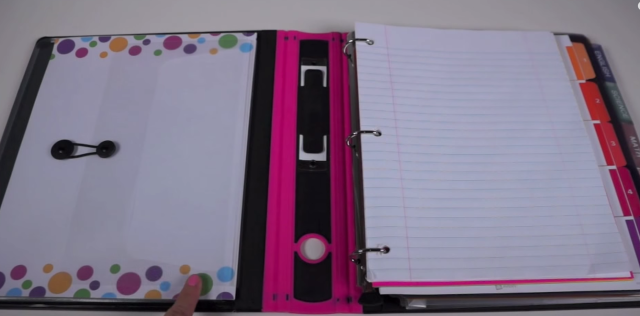 Use a Binder with  a Builtin Envelope for Added Storage & Organization