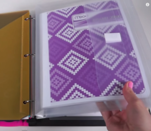 Binder Organizing Tip: Store Notebooks in Binder Pockets