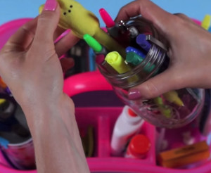 Use a Jar to Hold Pencils & Highlighters