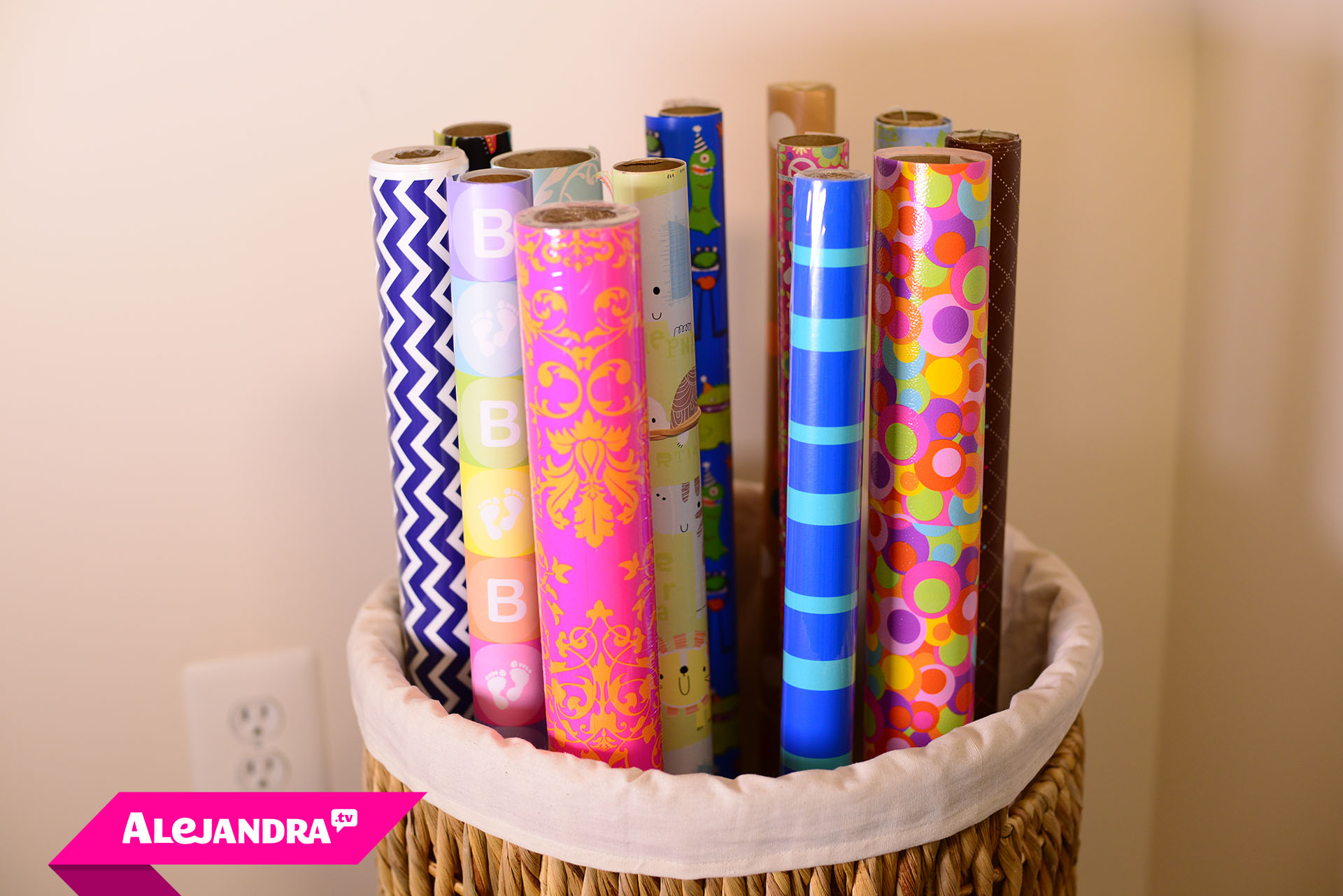 DIY Gift Wrap Organizer