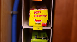 DIY Food Storage Wrap = Fence Posts + Binder Clips