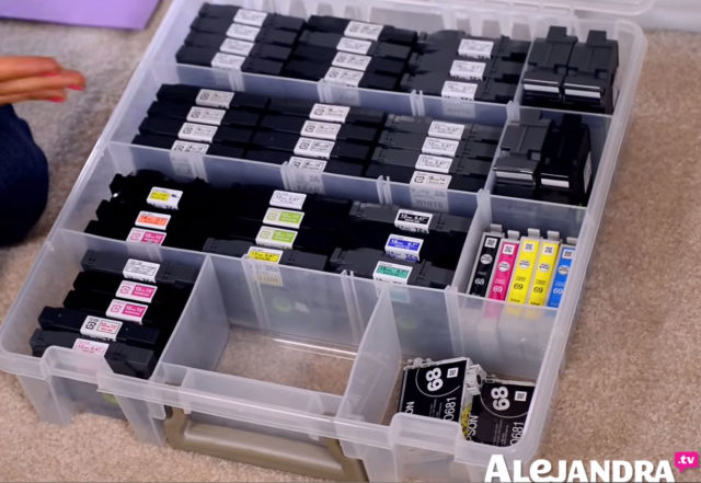 Use a Tackle Box to Organize Label Tape & Ink #AlejandraTV