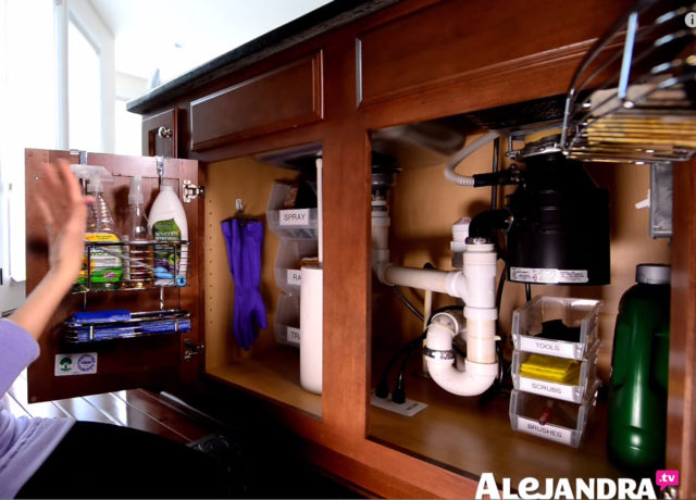 How to Organize Under the Kitchen Sink Cabinet