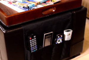 Organize TV Remotes Vertically to Maximize space