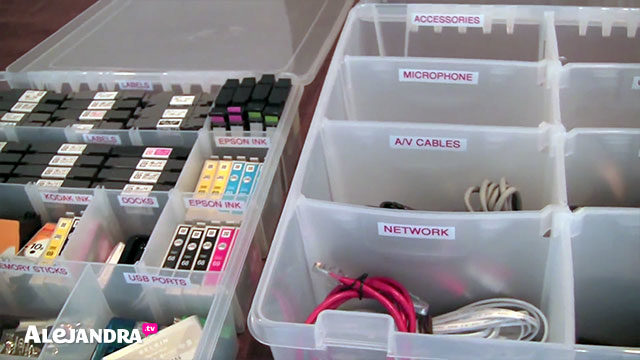 Closet Organizing Tip: Use Tackle Boxes to Organize Wires & Cords #AlejandraTV