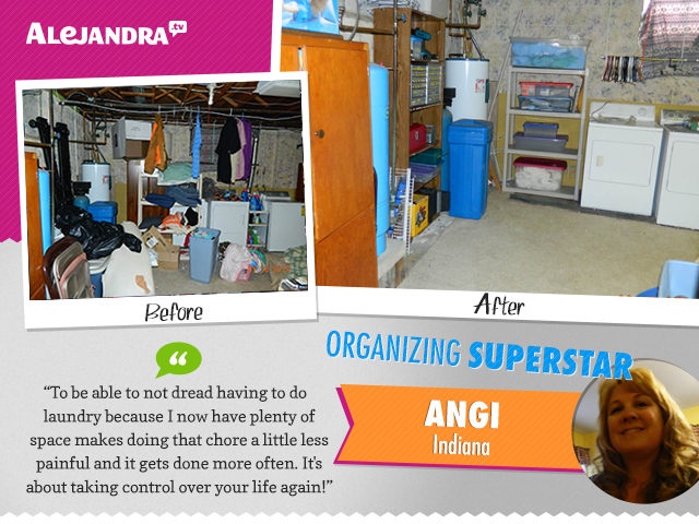 Angi decided to take control and organize her basement & laundry area! 