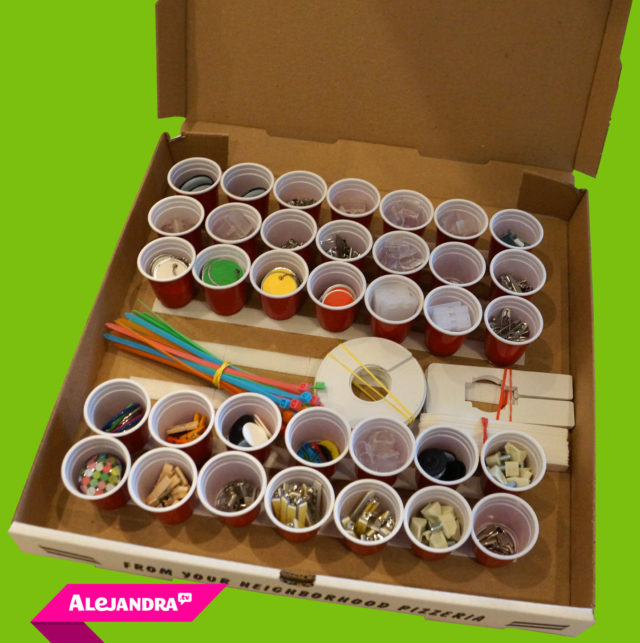 DIY Tackle Box = Pizza Box + Mini Cups + Velcro