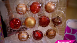 DIY Ornament Organizer = Apple Container from Costco #AlejandraTV