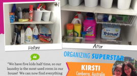 If you are tired of tidying up your laundry room, then be inspired by how Kirsti (Power Productivity Program Superstar) creatively used these caddies and organizers in her space!