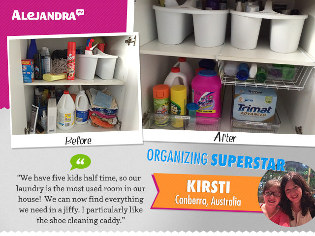 If you are tired of tidying up your laundry room, then be inspired by how Kirsti (Power Productivity Program Superstar) creatively used these caddies and organizers in her space!