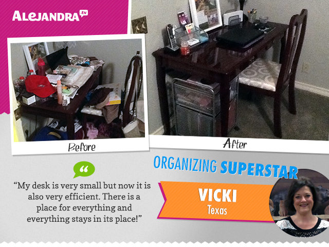 If you're struggling with organizing your desk, let Power Productivity Program Superstar Vicki inspire YOU!