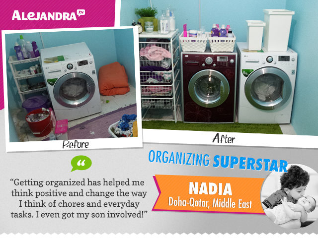 Nadia’s lovely “new” organized laundry room!