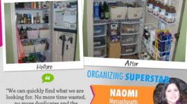 Peek at Power Productivity Program Superstar Naomi’s “new” timesaving pantry!