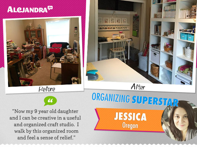 Jessica's organized craft studio transformation!