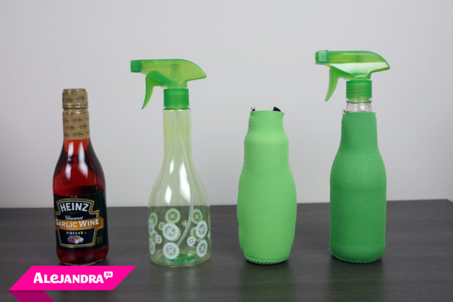 How to Organize Cleaning Supplies - DIY Natural Cleaning Spray Bottle = Glass Bottle + Dollar Store Spray