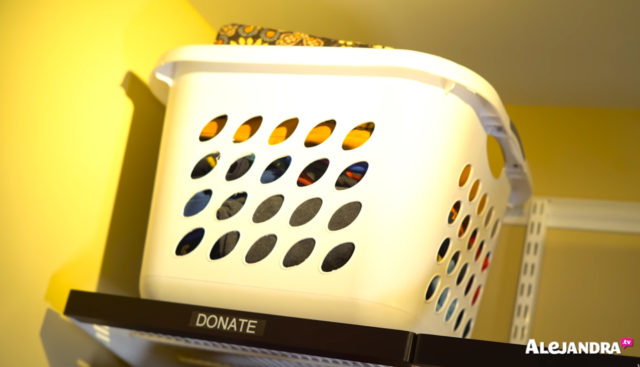 Closet Organization Tips - Organize Clothing Donations by Keeping a Donate Bin in the Closet