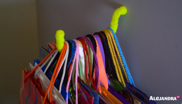 Gift Bag Organization Ideas - Organize Bags with a Hook