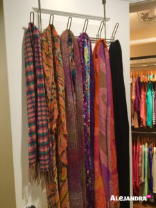 How to Organize Scarves in the Closet with an Over the Door Organizer