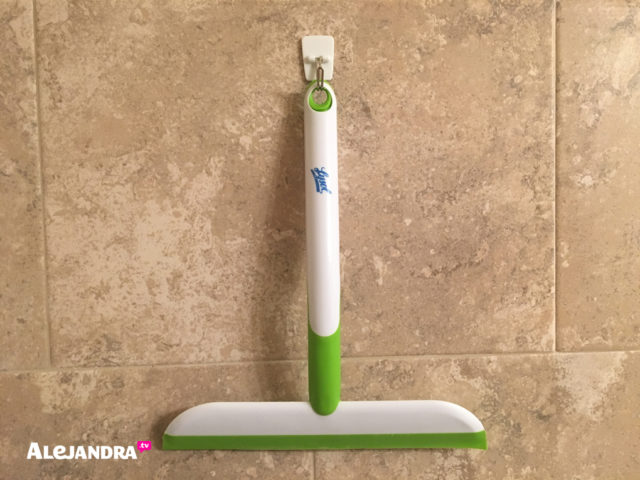 How to Organize the Shower -  Hang a  Squeegee with a Command Hook 