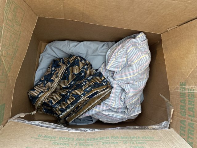Example of Unhelpful Donation - Usable Sheets and Fabric But Missing Pieces